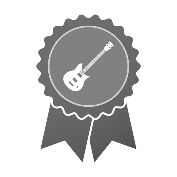 Isolerade award märke med en elgitarr — Stock vektor