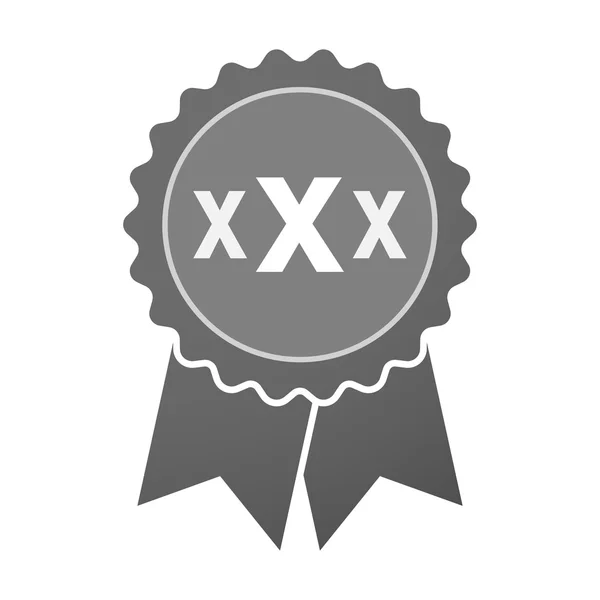 孤立的奖徽章与 Xxx 字母图标 — 图库矢量图片