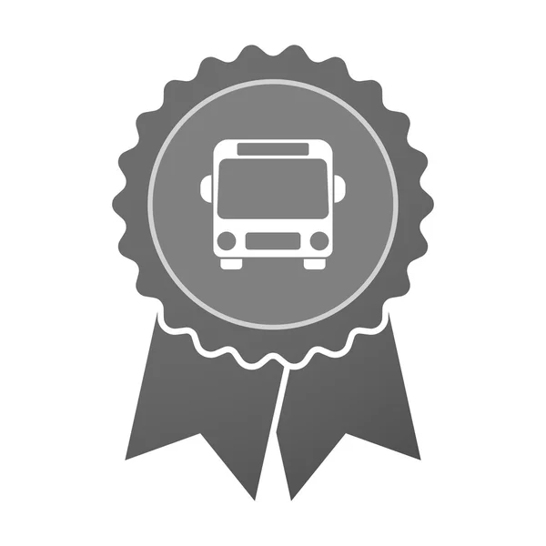 Distintivo di riconoscimento isolato con icona di un autobus — Vettoriale Stock