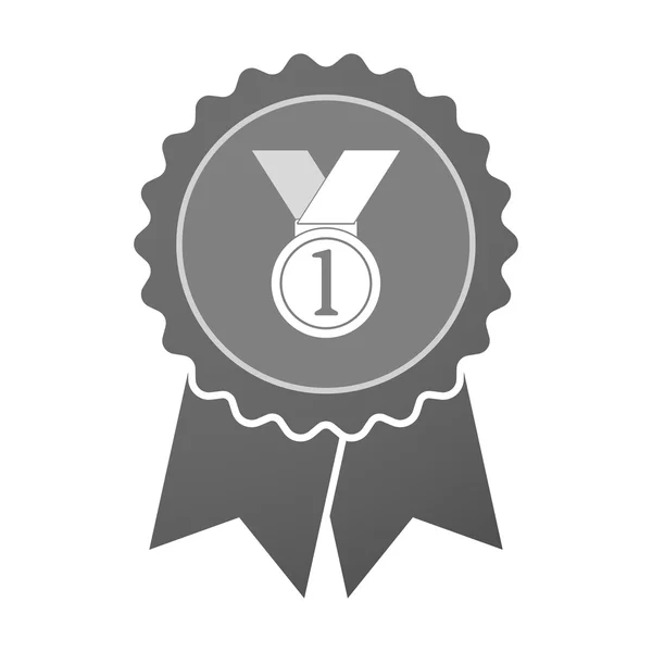 Distintivo de prêmio isolado com uma medalha — Vetor de Stock