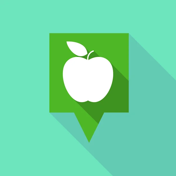 Icona a punta lunga con una mela — Vettoriale Stock