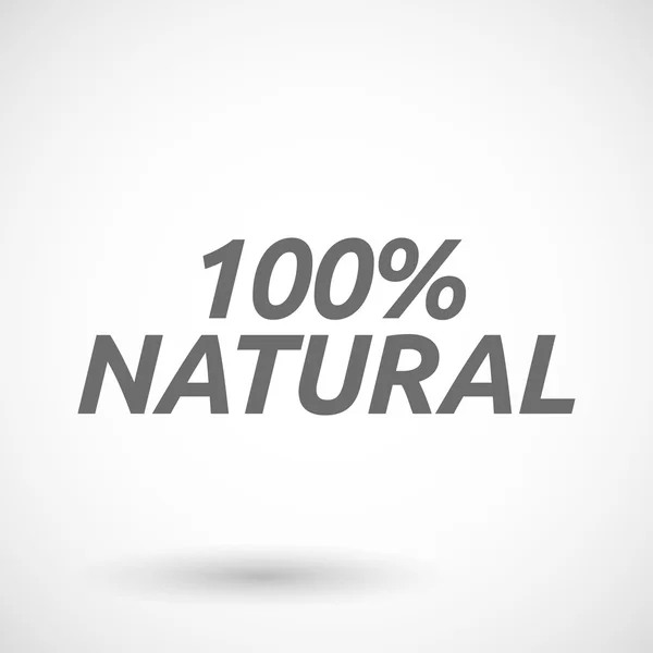 Ilustración del texto 100% NATURAL — Vector de stock