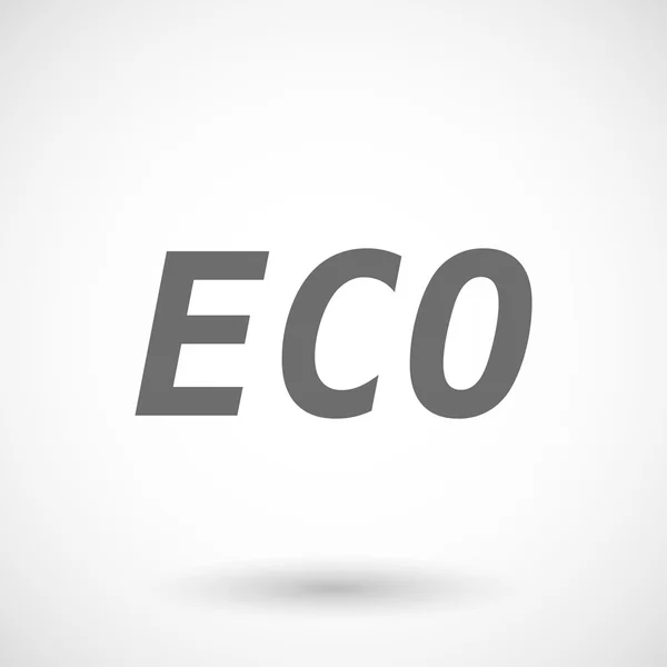 Abbildung des Textes eco — Stockvektor