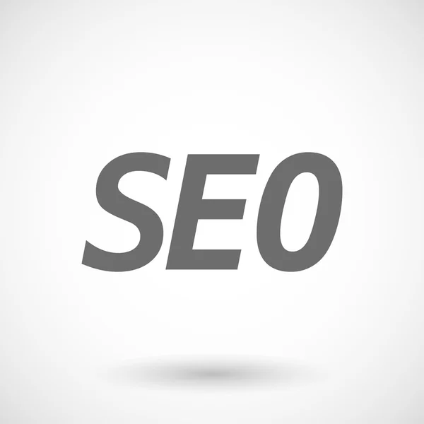 Ilustración del texto SEO — Vector de stock