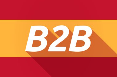 Uzun gölge İspanya bayrağı B2b metinle
