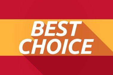 Uzun gölge İspanya bayrağı ile metin en iyi seçim