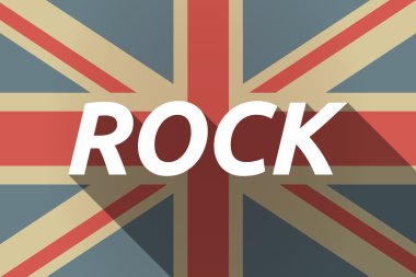 Uzun metin kaya ile gölge İngiltere bayrağı