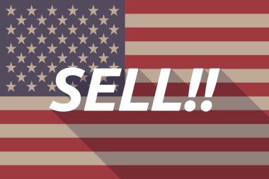 Uzun gölge ABD bayrağı metin ile satmak!!