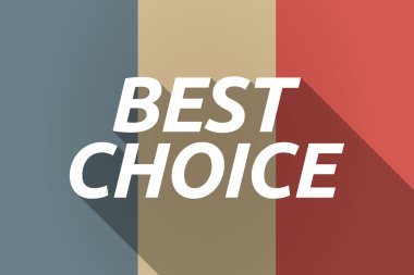 Vektör uzun gölge Fransa bayrağı ile metin en iyi seçim