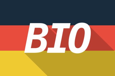 Uzun gölge Almanya bayrağı Bio metinle vektör