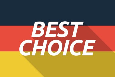 Uzun gölge Almanya bayrağı en iyi seçim metinle vektör