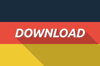 Uzun gölge Almanya bayrağı ile metin Download vektör