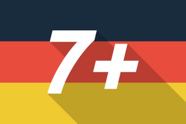 Uzun gölge Almanya bayrağı 7 metinle vektör+