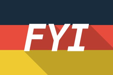 Uzun gölge Almanya bayrağı Bilginize metinle vektör