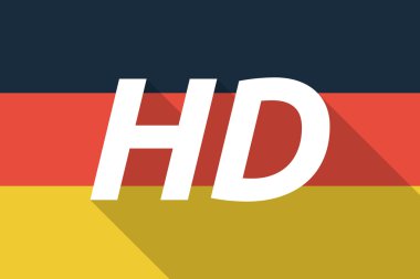 Uzun gölge Almanya bayrağı Hd metinle vektör