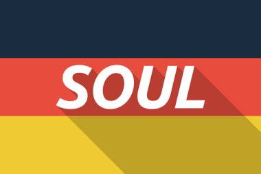 Uzun gölge Almanya bayrağı Soul metinle vektör
