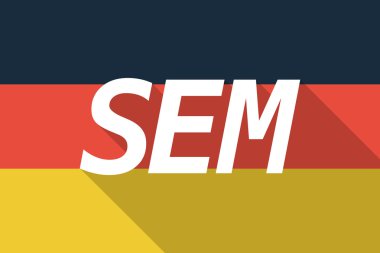 Uzun gölge Almanya bayrağı metin Sem ile vektör
