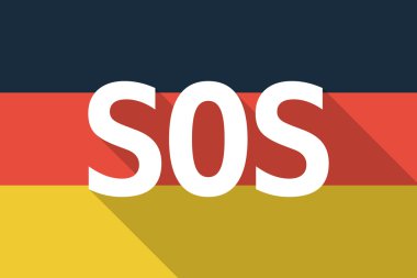 Uzun gölge Almanya bayrağı metin Sos ile vektör