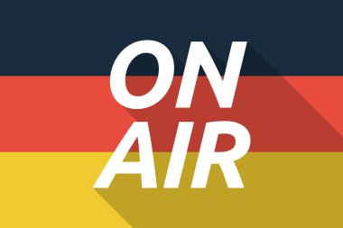 Uzun gölge Almanya bayrağı metin üzerinde hava ile vektör