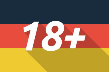 Uzun gölge Almanya bayrağı 18 metinle vektör+