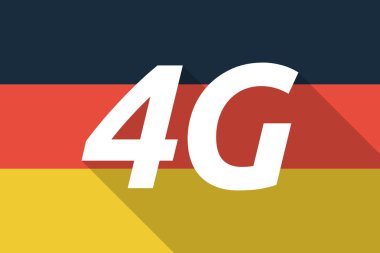 Uzun gölge Almanya bayrağı metin 4 g ile vektör