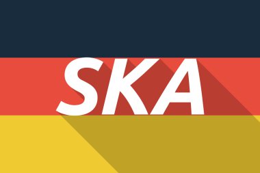 Uzun gölge Almanya bayrağı Ska metinle vektör