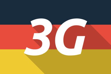 Uzun gölge Almanya bayrağı metin 3 g ile vektör