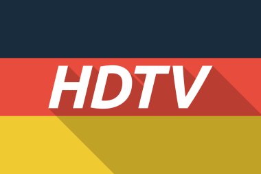 Uzun gölge Almanya bayrağı metin Hdtv ile vektör