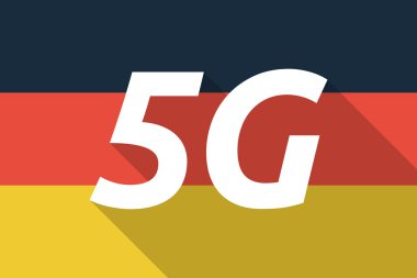 Uzun gölge Almanya bayrağı 5 g metinle vektör