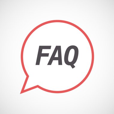 SSS metin simgesiyle izole komik balon