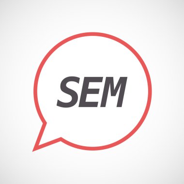 Metin Sem ile izole komik balon simgesi