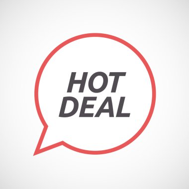 Metni simgesiyle izole komik balon sıcak fırsat