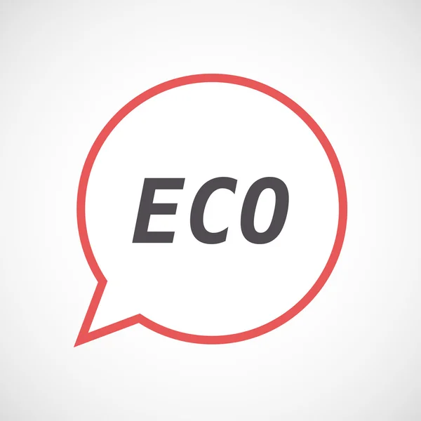 Icono de globo cómic aislado con el texto ECO — Vector de stock