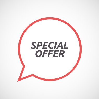 Özel Fırsat metin simgesiyle izole komik balon