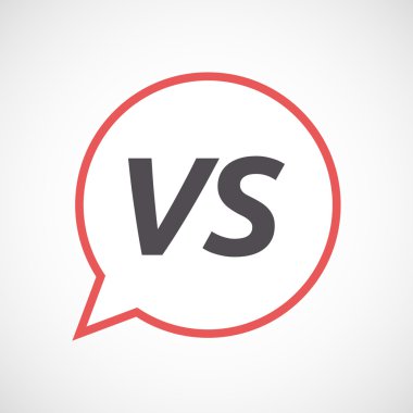 Metin Vs ile izole komik balon simgesi