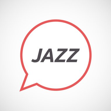 Caz metin izole komik balon simgesiyle