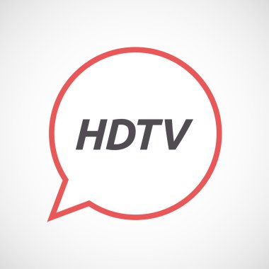 Metin Hdtv ile izole komik balon simgesi