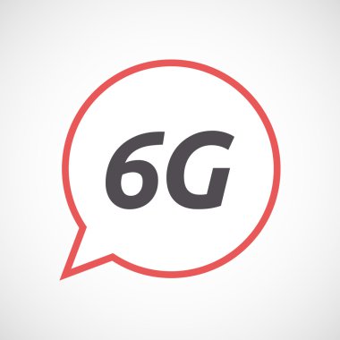 Metin 6g ile izole komik balon simgesi
