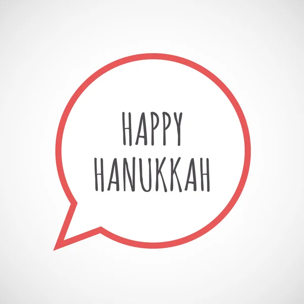 Icono de globo cómic aislado con el texto HAPPY HANUKKAH — Archivo Imágenes Vectoriales