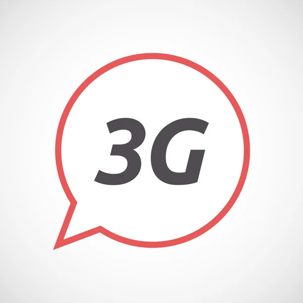 Изолированная иконка комического шара с текстом 3G — стоковый вектор