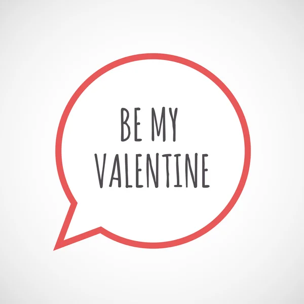 Elszigetelt képregény léggömb ikon-val a szöveg Be My Valentine — Stock Vector