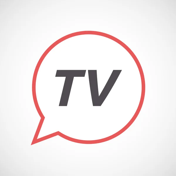 Elszigetelt képregény léggömb ikon-val a szöveg Tv — Stock Vector