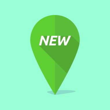 Uzun gölge harita işareti simgesini yeni metinle