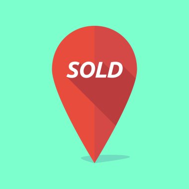 Uzun gölge harita işareti simgesi 