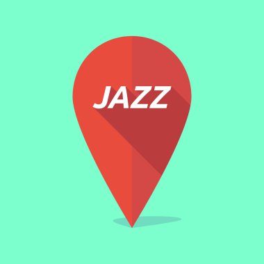 Uzun gölge harita işareti simgesini metin Jazz ile