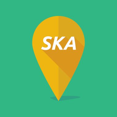 Uzun gölge harita işareti simgesini Ska metinle