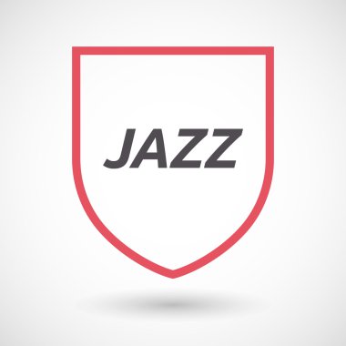 İzole hat sanat kalkan kutsal kişilerin resmi metin Jazz ile