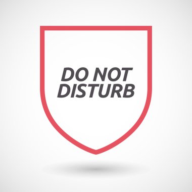 İzole hat sanat kalkan kutsal kişilerin resmi metin rahatsız etmeyin