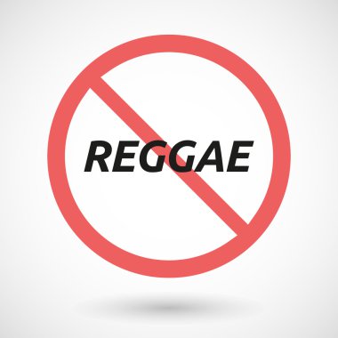 Reggae metinle yasak sinyali izole