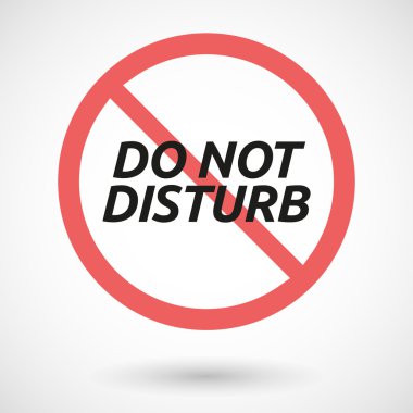 Rahatsız etmeyin metinle yasak sinyali izole